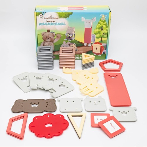 MAGNANIMAL Magnetic Building Block Set 50pcs Animal Tiles 2D and 3D Free Ship - Picture 2 of 6