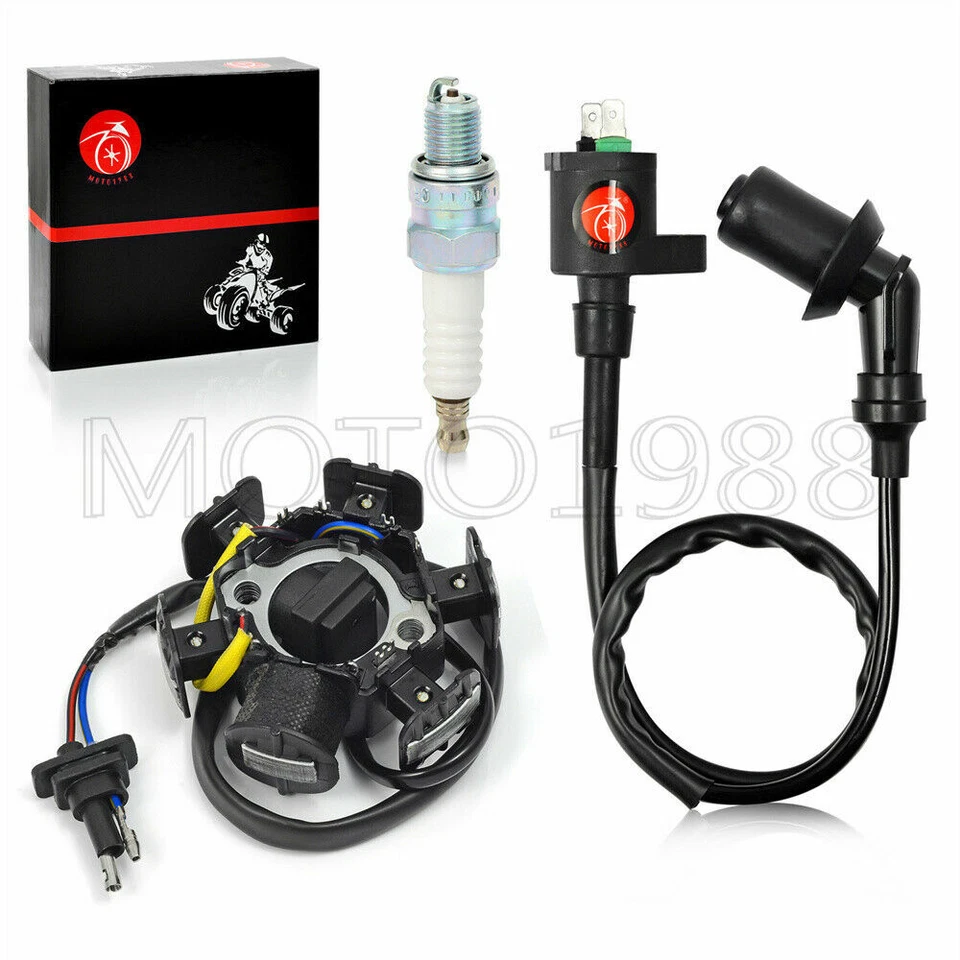 Stator Ignition Coil And Spark Plug For Honda CRF50F 2004-2021 CRF70F 2004-2012 - Image 2 of 4