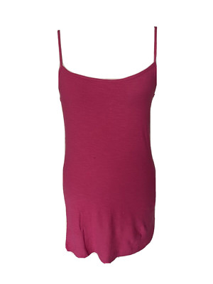Adini 100% cotton slub jersey long cami adjustable strap square neck Size XS