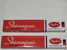 NEW 2 X 15g Boxes of Shivranjani Agarbatti Incense Sticks SEALED meditation yoga