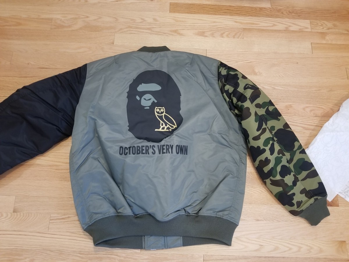 OVO × Bape Loose Fit Jacket × Size XL × New With Tags OVO × Bape Loose Fit Jacket × Size XL × New With Tags