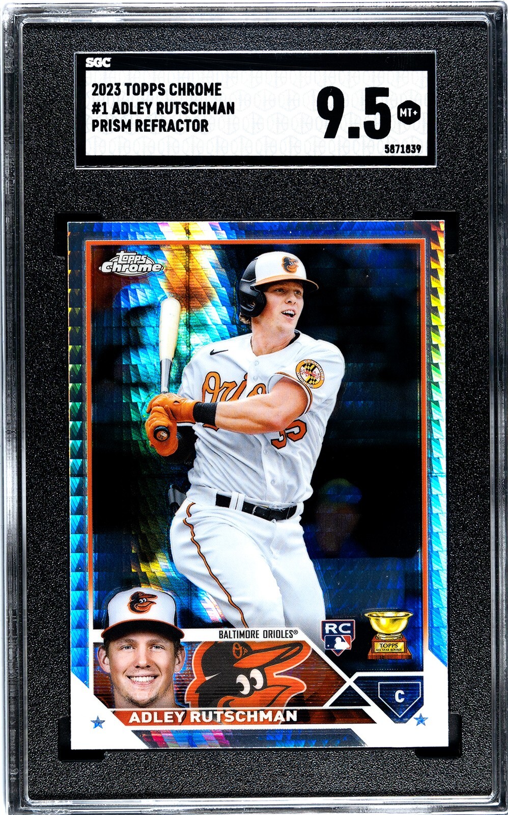 2023 Topps Chrome Adley Rutschman Prism Refractor RC #1 SGC 9.5