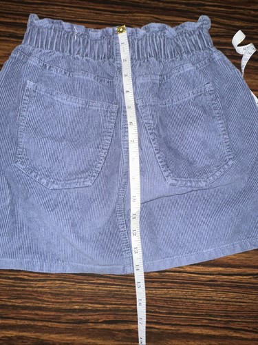 Zara Girls Blue Corduroy Denim Style Skirt Size 13-14 - Picture 6 of 8