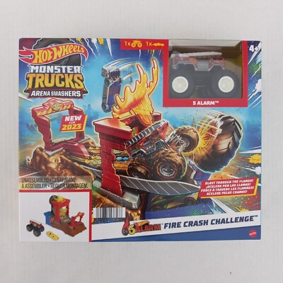 Hot Wheels Monster Trucks Arena Smashers Fire Crash Challenge	