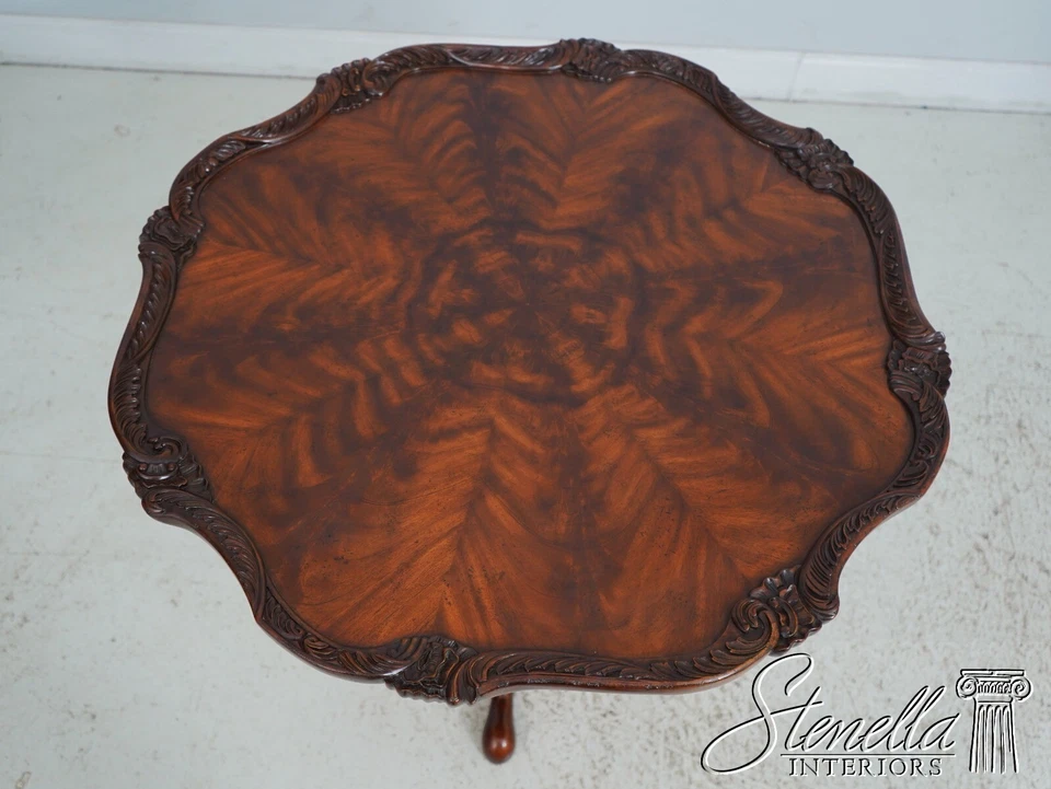 L63599EC: MAITLAND SMITH Llama Caoba Pedestal Pie Corteza Mesa Foto 3 de 4