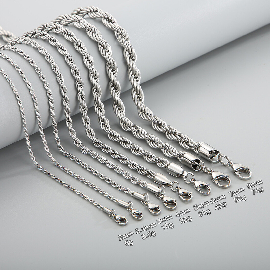 316L Stainless Steel Rope Chain 20