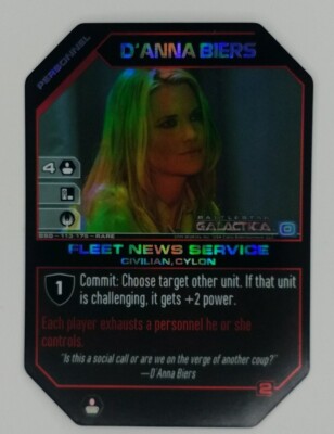 BATTLESTAR GALACTICA CCG D'ANNA BIERS FLEET NEWS BASE SET RARE FOIL #113/175