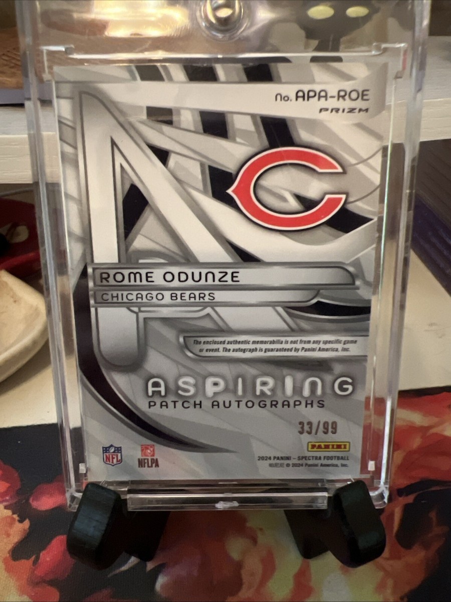 shaedon sharpe SPECTRA RPA 99シリアル　AUTO Spectra 2024 Rome Odunze RPA /99 Bears RC, Tri-Color Patch