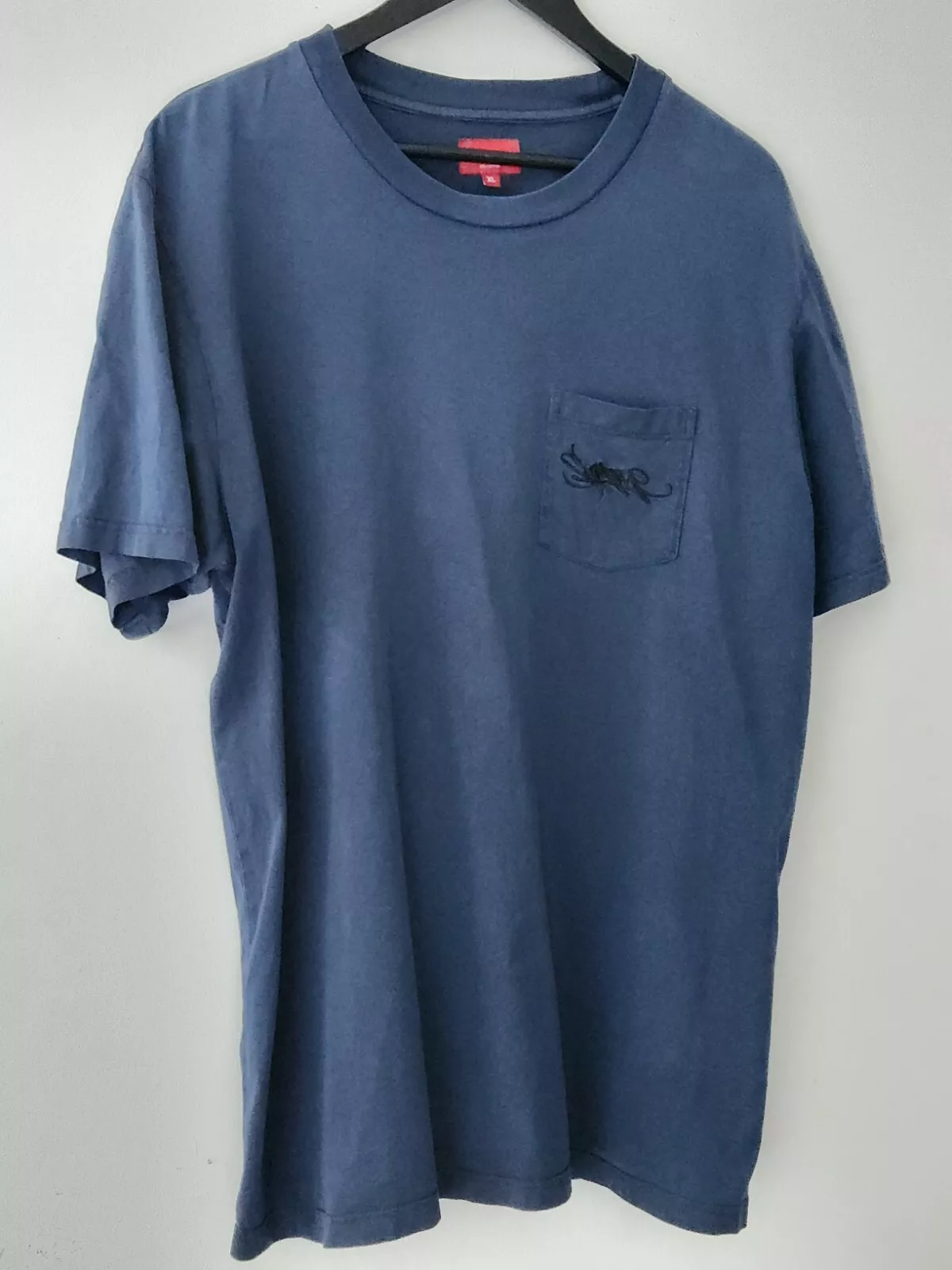 T Shirt Supreme Overdyed À Poche S/S Navy Taille XL