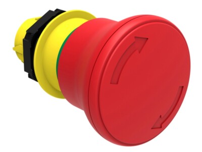LPCB6644, LOVATO, Mushroom head pushbutton actuator, For emergency stopping