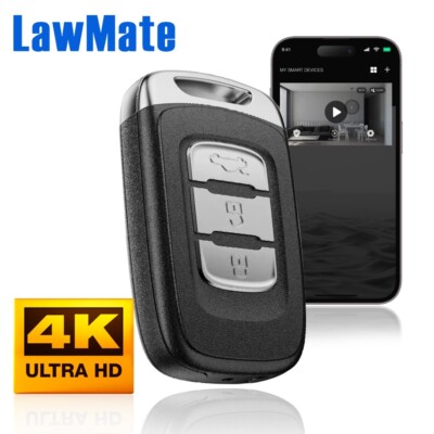 Key Fob Camera Mini Spy Car Key Lawmate 4K ULTRA HD Wireless WIFI Hidden Remote