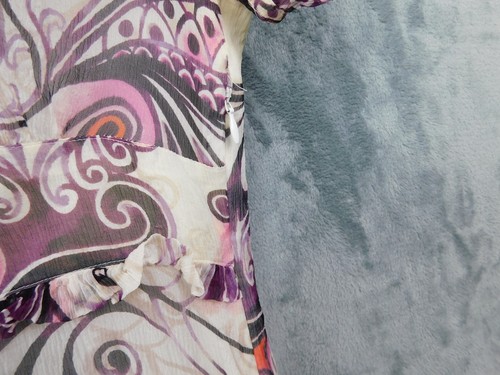 Escada Sport Dress Womens 34 XS Purple Paisley Silk Y2K 90s Ruffles Boho Coastal - Picture 5 of 11