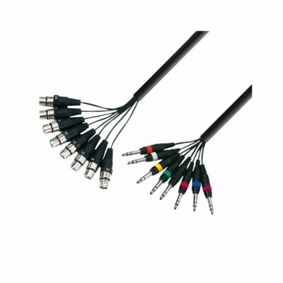 ADAMHALL Multicore Kabel 8x XLR female auf 8x6,3mm Klinke stereo 5m
