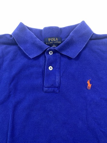 Polo Ralph Lauren Shirt Boys XL Short Sleeve Orange Pony Blue - Picture 3 of 12