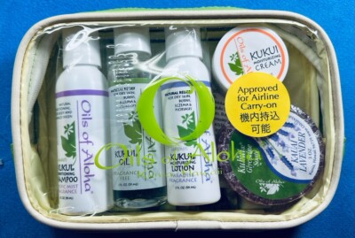 Oils Of Aloha KUKUI Oil Travel Size Care Kit Shampoo Lotion & Soap Kunia, Hawaii
