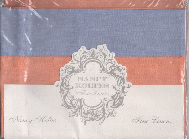 NEW NANCY KOLTES Boudoir Sham (1) Chambray Peach FINE Linens 12 x 16 VINTAGE