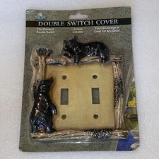 River's Edge Products Bears Climbing Double Light Switch Plate Cover