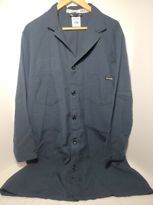 Workrite FR Fire Resistant Navy Blue Jacket Button Up HRC1 Mens Large  Pocket - Main Image