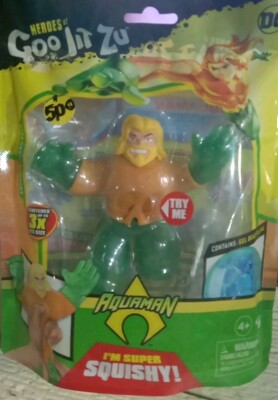 Heroes of Goo-Jit-Zu Aquaman DC Action Figure Brand New SEALED Super Squishy 