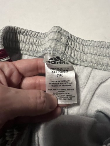 Adidas Girl’s Sweatpants Size XL (16) Lot Of 3 -Gray Tiger, Black, Gray/Burgundy - Picture 17 of 23