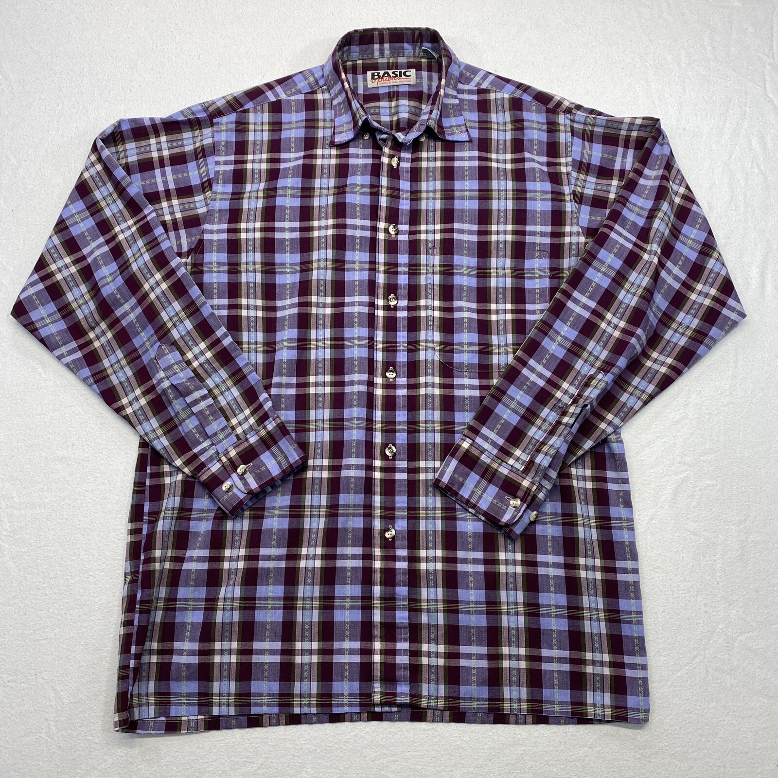 Vintage Basic Options Button Down Shirt Mens M Co… - image 2