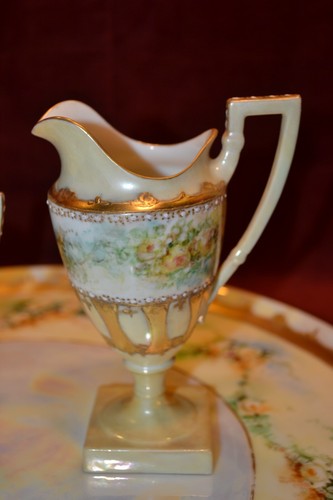 Limoges France Tea Set T&V Tresseman & Vogt Iridescent Porcelain Antique c.1900 - Picture 12 of 23