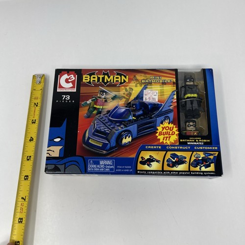 C3 Construction Mini Batmobile DC Batman Playset W/ Figures Art Asylum New - Picture 7 of 7
