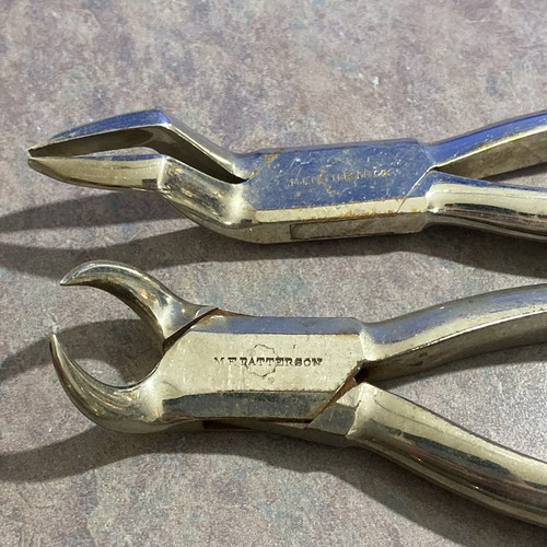 Vintage Lot of 5 Patterson Brand Extracting Forceps Various Sizes Dental Grips - Picture 2 of 9