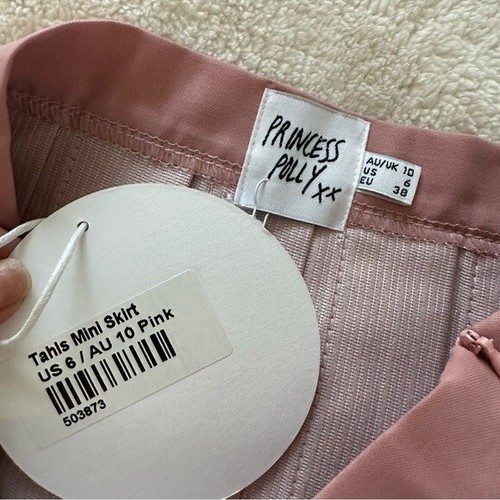 NWT Princess Polly Tahls Mini Skirt Pink 6 S - Picture 9 of 9