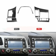 Carbon Fiber Console Panel Decorative Trim Cover For Honda Civic 8th 2006-2011 Carbon Fiber Console Panel Decorative Trim Cover For Honda Civic 8th 2006-2011