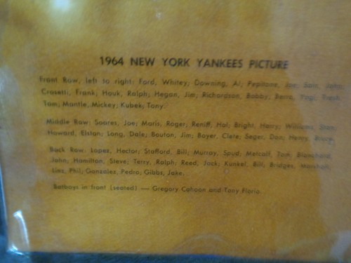 1964 NY Yankees Full Size Pennant Complete with Orig Team Pic and Year Sash - Picture 4 of 16