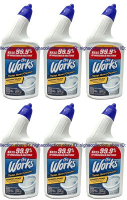 6 PACK, The Works Toilet Bowl Cleaner, Removes Stains, 24 Fl. Oz. bottles