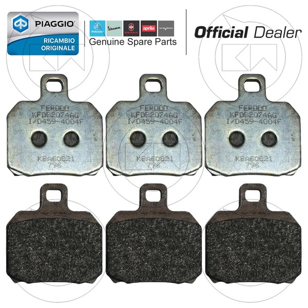 Set BremsbelÄGe Vorne + Hinten Original Piaggio X9 Amalfi 180 2002-image