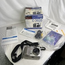 Olympus Digital Camera Camedia C-3020 Zoom 3.2MP Silver Tested with Extras