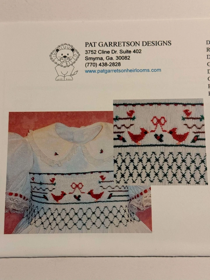 Smocking Plate #233 CARDINALS by Pat Garretson - New - Image 2 of 2