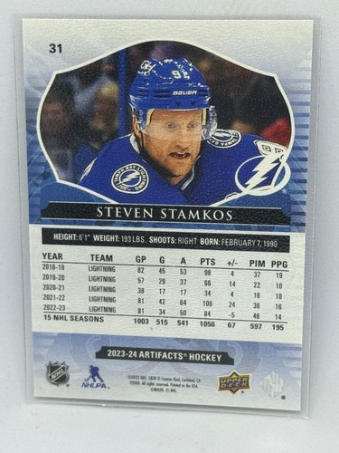 Steven Stamkos 2023-24 Oberdeck Artefakte Hockey Nr. 31 - Bild 2 von 2