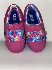 Champion Girls Academy Tie-Dye Detail Drawstring Slippers Sze 5 Youth NWT pink