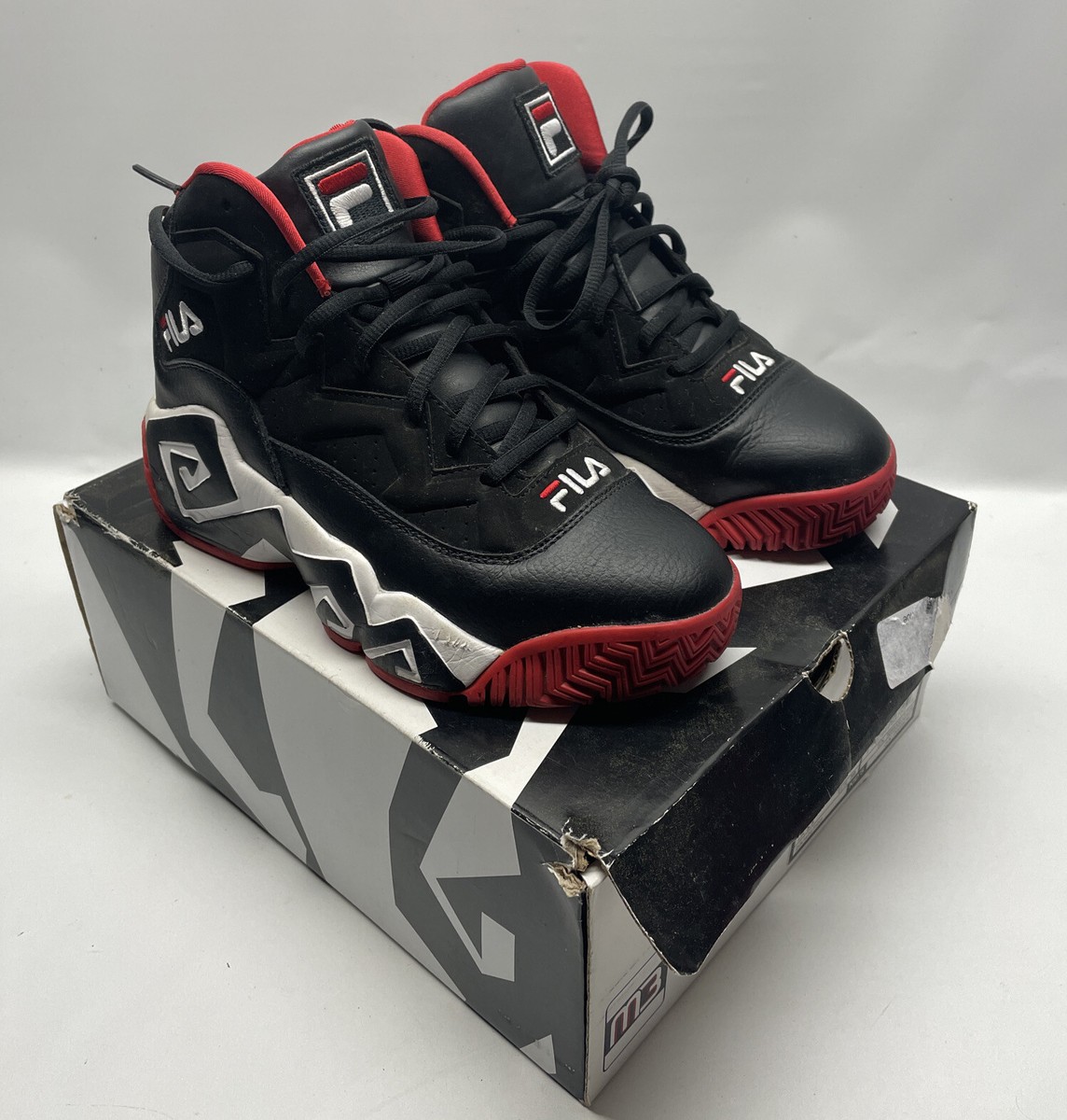 Kids Sz Fila 3BM00513-014 Jamal Mashburn Black White Basketball M3