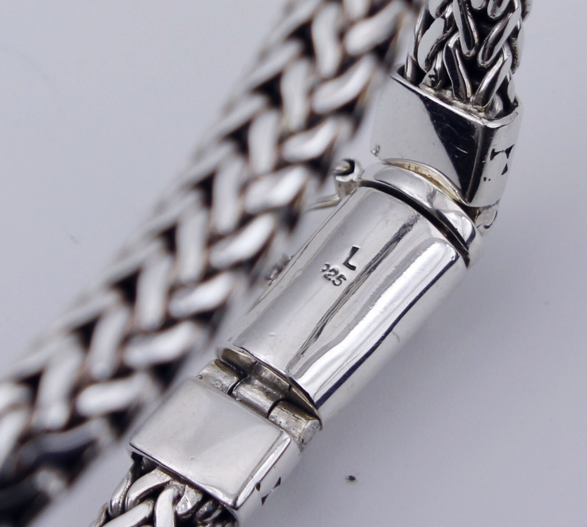 Men Women 925 Sterling Silver 7 mm Braided Woven Chain Hand