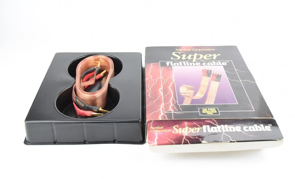 Новый из старых запасов классический NORDOST SUPER FLATLINE динамик один провод кабель 3 метра BANANA - Изображение 4 из 4