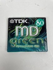 TDK MD 80 Green Blank Mini Disc Recordable MD Disc