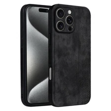 For Apple iPhone 16 Pro Max Plus Luxury Business Retro Leather Soft Case Cover