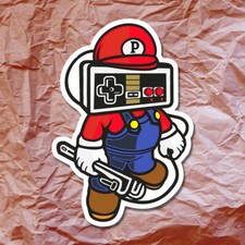 NES Mario Sticker Retro Gaming Decal Nintendo SNES Gaming Switch Sticker
