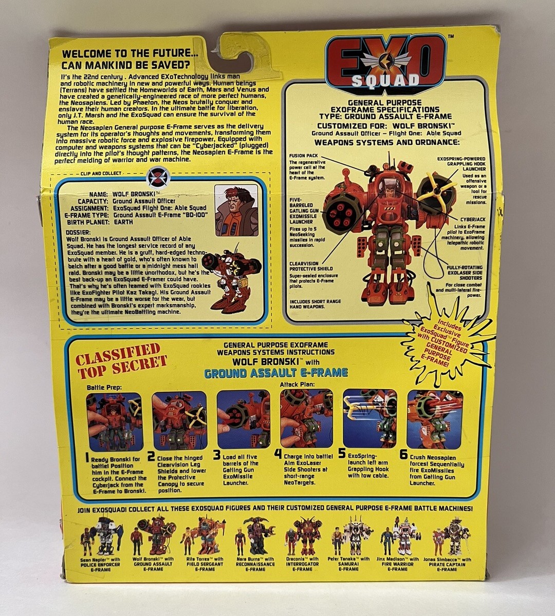 NEW Exo-Squad Wolf Bronski w/ Ground Assault E-Frame 1995