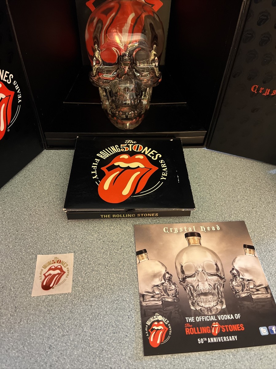 Rolling Stones 50th Anniversary Crystal Head Vodka Skull