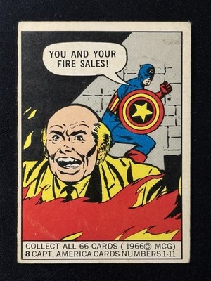 1966 Marvel Super Heroes Donruss #8 Captain America - Rookie Set
