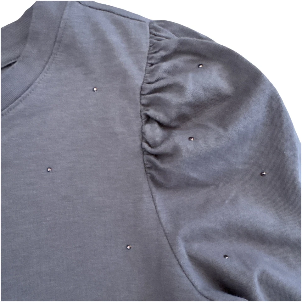 Lindo Pullover GAP Top Niñas Talla XL 12 13 Marrón Cacao Mangas Largas Estrás Foto 4 de 4