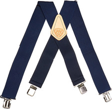 112 2-Inch Blue Suspenders Navy Blue