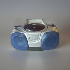 Westinghouse Portable AM/FM CD Player Boombox - Blue  Silver Tested Works