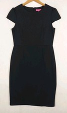 Betsey Johnson Sheath Dress Womens 14 Midi Stretch Minimalist Career Whimsigoth